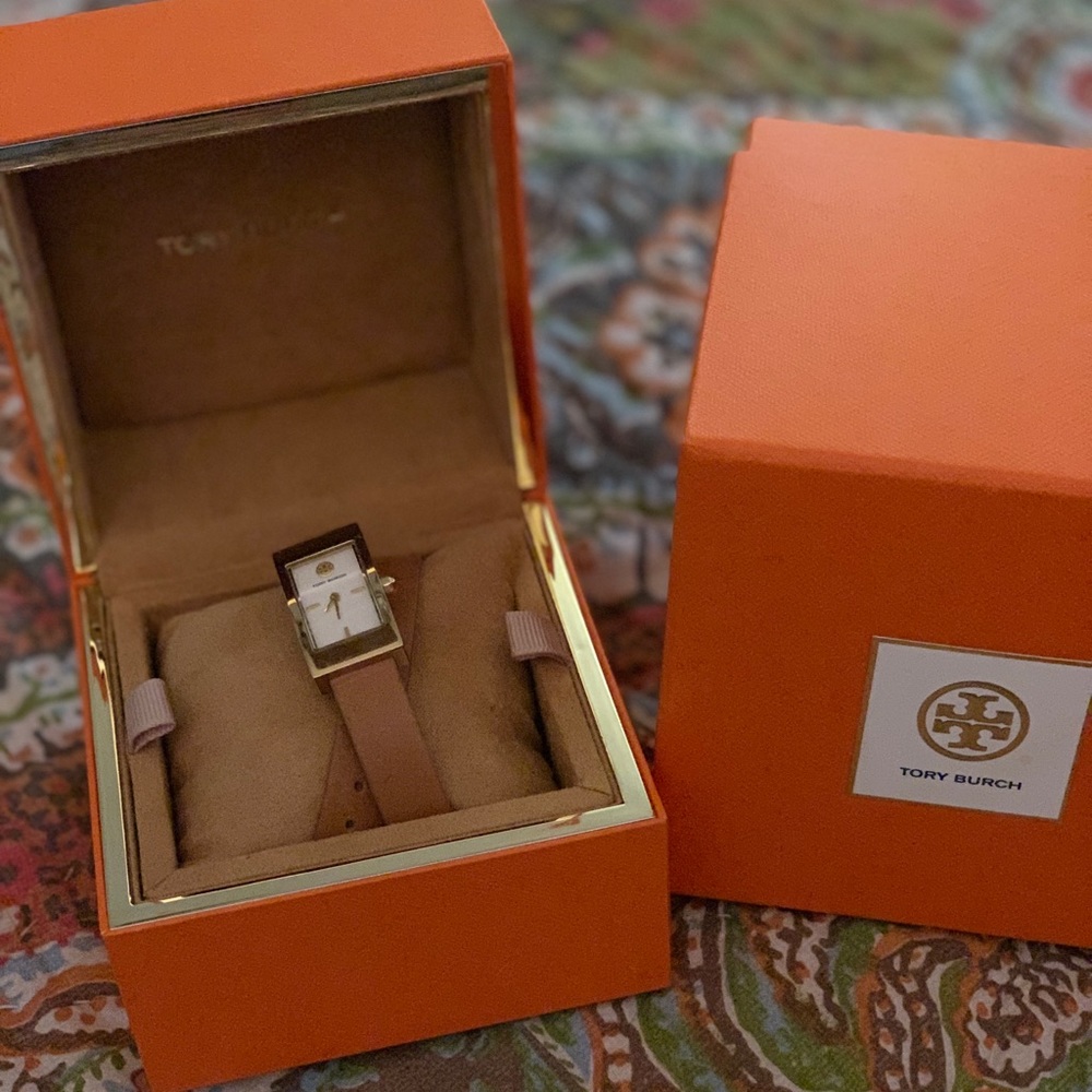 Tory Burch T Link Watch In Tan